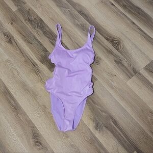 Ladies XS Sexy Beach Barbie Bow Accent Cutout One Piece Swimsuit